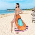 thumbnail image 6 of FORMRS Womens Beach Sarong Semi-Sheer Bikini Wrap Skirt Swimsuit Cover-ups, Orange Circle, 6 of 7