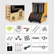 AUTOOL Automotive Fuel Injector Tester Cleaner 110V/220V 4 Cylinder Ultrasonic Wave Fuel Injector Clean Machine W/ Smart Control Panel for Cars Motorcycles