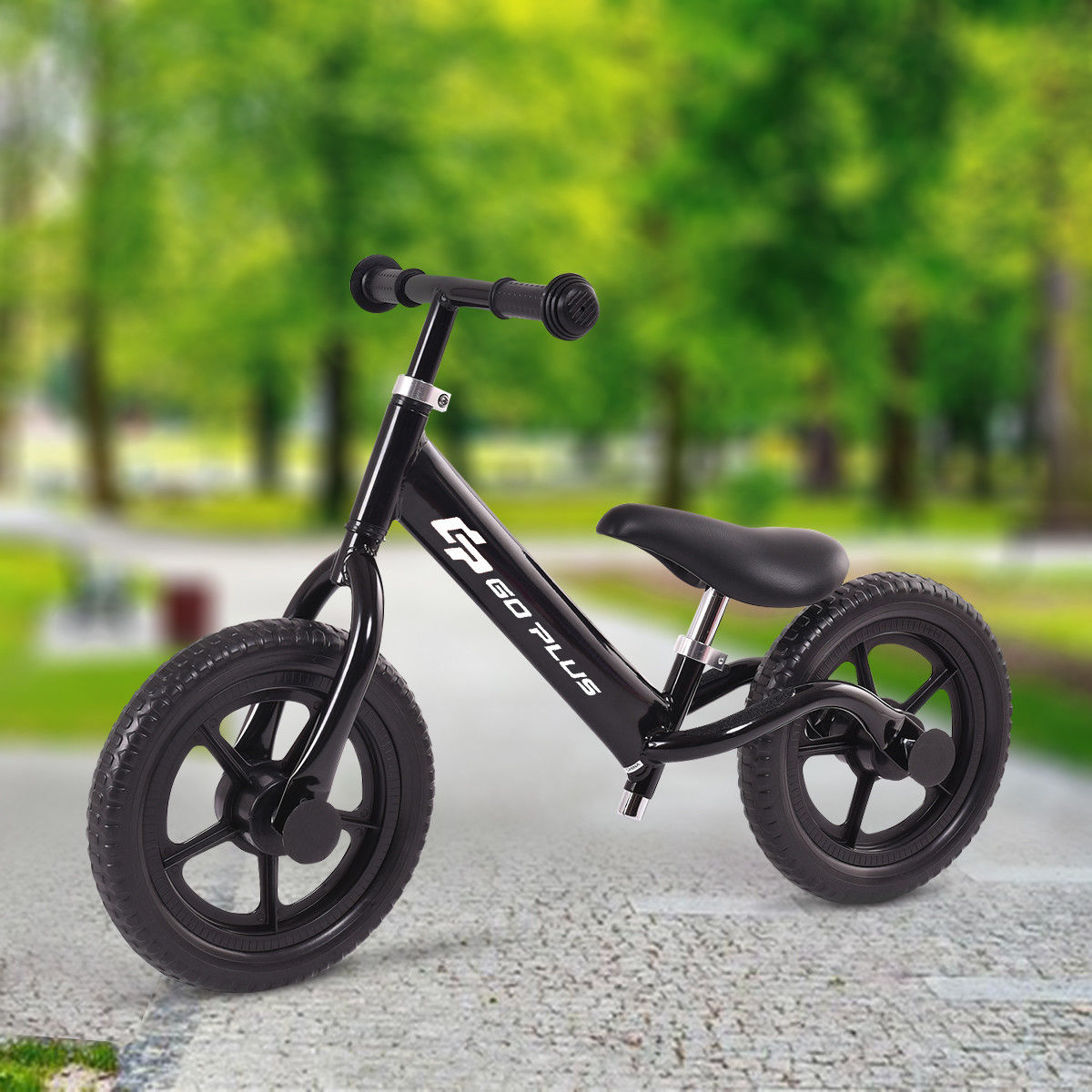 Goplus 12'' Balance Bike Classic Kids No-Pedal Learn To Ride Pre Bike w/ Adjustable Seat, Black - image 2 of 8