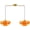 Orange, 2-Light, variant on Set of 2 Orange Pendant Lights, Nordic Flush Mount Mid Century Modern Chandeliers for Kitchen Island, Dining Room, Pantry, Farmhouse Ceiling