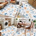 thumbnail image 6 of Summer Blue Area&nbsp;Rug 2.7x5ft Starfish Orange Seashell Coral Ocean Non-Slip&nbsp;Washable Square&nbsp;Rugs Soft Felt Indoor Floor Mat for Bedroom Kitchen Living Room Bathroom, 6 of 9
