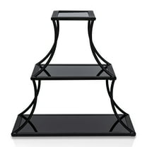 Furniture of America Murcatur Metal 3-Shelf Bookcase, Sand Black