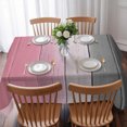 thumbnail image 3 of Pink Gray Ombre Table Cloth Waterproof Tablecloths, Vintage Country Wooden Tablecloth Dining Table Cover for Kitchen Party Tabletop Outdoor, Rectangle Tablecloth 52x70 Inch, 3 of 9