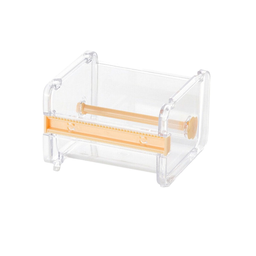 NEW Tape Dispenser Office Desktop Paper Stationery Masking Tape Holder Storage Organizer Dispenser Office Supplies yellow