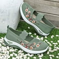 thumbnail image 5 of VNKIDY Comfortable Womens Casual Shoes Breathable Embroidered Flower Design Lightweight Comfortable Everyday Footwear Solid Color Summer Autumn, 5 of 8
