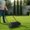 Black, variant on 19-Inch Push Spike Aerator, Heavy Duty Rolling Lawn Aerator, Rotary Spike Lawn Aerator, Manual Aeration Equipment with U-Shaped Handle, Suitable for Lawns, Garden, and Yard Grass Aeration, Black+Blue