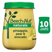 BEECH-NUT NUTRITION Beech-Nut Naturals Stage 2 Baby Food, Pineapple Pear & Avocado, 4 oz Jar, 10 Pack