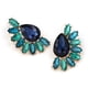 thumbnail image 4 of Pendientes de circonita chapados en metal para mujer, joyería de moda, accesorio para niña (verde), 4 of 4