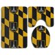 thumbnail image 1 of ABPHQTO Bandera de baltimore, maryland, estados unidos de américa Juego de alfombras de baño de 3 piezas Alfombra de baño Alfombra de contorno y tapa de inodoro, 1 of 2