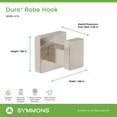 thumbnail image 4 of Symmons 363RH-STN Duro Single Robe Hook in Satin Nickel, 4 of 5