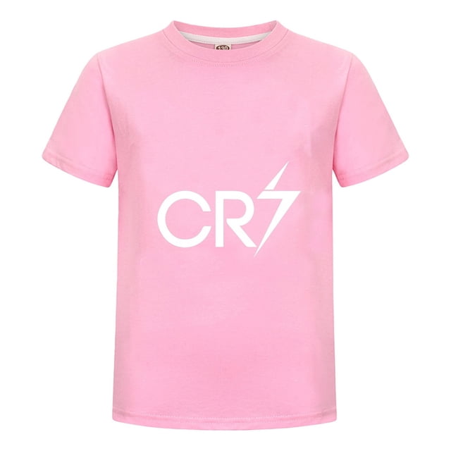 Playera Infantil Cristiano Ronaldo CR7 para Niño Niña | Camiseta Deportiva de Futbol | Estilo Verano con Celebración