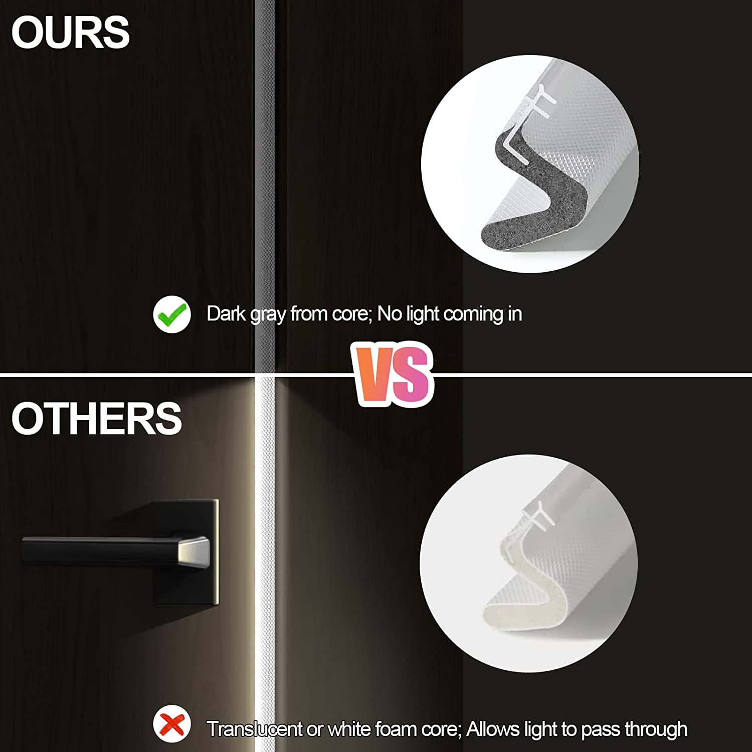 40FT Extra Long Kerf Weather Stripping Door Seal for Large Gaps and Easy Installation (White)
