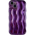 thumbnail image 1 of Caseative Patrón de ondulación de agua Marco de onda rizada suave compatible con funda para iPhone (blanco, iPhone 13 Pro Max), 1 of 4