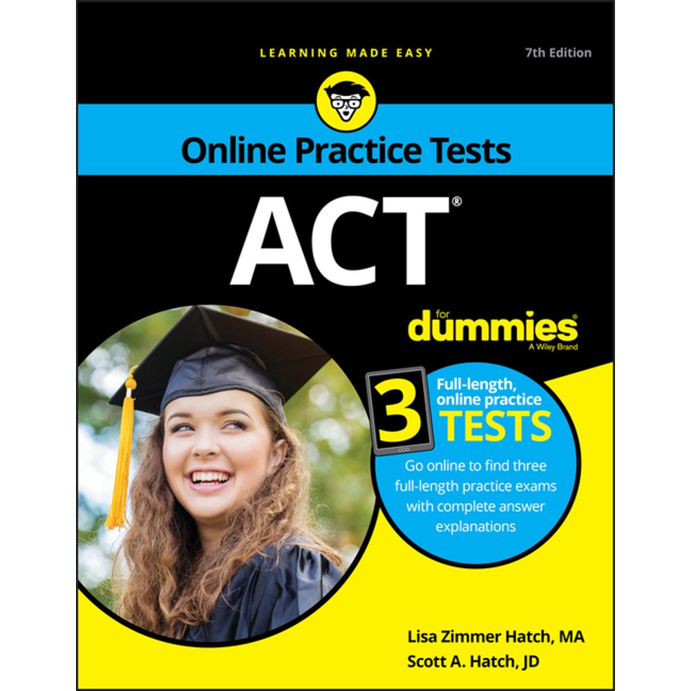 ACT For Dummies Book 3 Practice Tests Online Flashcards Edition