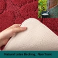 thumbnail image 4 of Heeneeso M11 Microfiber Bathroom Rug Non-Slip Machine Washable Burgundy Flower 1PC 30 x 18", 4 of 7