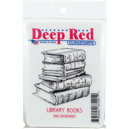 UPC: 0795400872912 | Deep Red Cling Stamp 3 X4 -Library Books