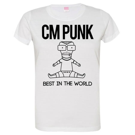 LICENSED Pro Wrestling Tees™ Womens CM Punk Best In The World HQ Fashion (Best Women's Wrestling Matches)