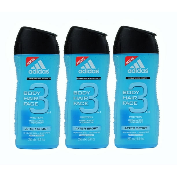 Ropa superficie maníaco Adidas After Sport 3-in-1: Shower Gel, Shampoo & Face Wash 8.4fl oz. -  Walmart.com