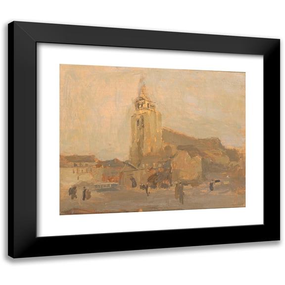 Frank Edwin Scott 14x12 Black Modern Framed Museum Art Print Titled - Saint Merry Church