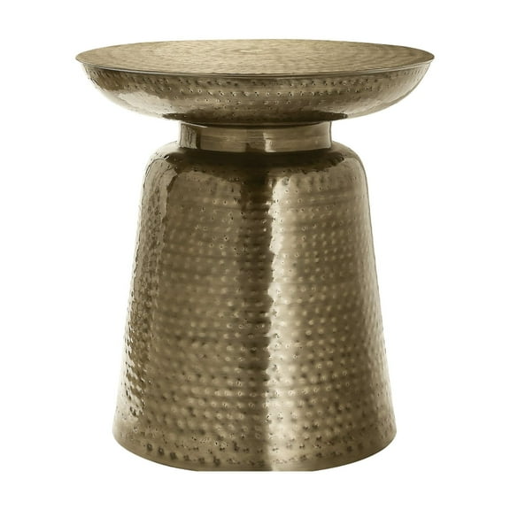 Fashionable Gold Metal Accent Table - Bedroom Nightstand Selection 20 In. W X L 22 H Piece