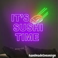 thumbnail image 2 of Handmadetneonsign It's Sushi Time Neon Sign, Japanese Sushi Wall Art, Japan Sushi Food Store Wall Decor 037147, 2 of 5