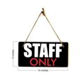 thumbnail image 7 of Staff Only 5x10 Hanging Plus Wall or Door Sign | Rustic Twine | Employees Only Business Signage, 7 of 7