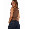 thumbnail image 5 of Women Going Out Summer Tank Tops Basic Cute Sleeveless Crop Top Vacation Fashion Outfit Clothes Coffee XL, 5 of 9