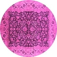 thumbnail image 1 of Ahgly Company Indoor Round Oriental Pink Industrial Area Rugs, 5' Round, 1 of 4