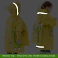 thumbnail image 5 of Chubasquero amarillo de dinosaurio para niños y niñas, capa de lluvia, chaqueta impermeable con capucha, impermeable reutilizable de 5 a 6 años, 5 of 5