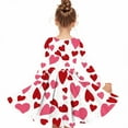 thumbnail image 7 of BLTIBY Girls Valentine's Day Dress Long Sleeve Round Neck Toddler Printed Spring Fall A-Line Flowy Swing Pleated Dresses Watermelon Red 4-5 Years, 7 of 7
