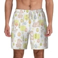thumbnail image 3 of Uemuo Easter Rabbit Pattern Mens Swim Trunks Quick Dry Board Shorts with Mesh Lining, Stretch Beach Shorts Quick Dry No-Chafing Board Shorts-XX-Large, 3 of 9