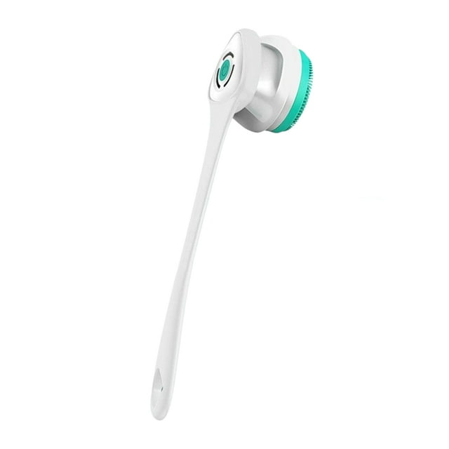 Qarigey Cepillo de ducha eléctrico con mango largo IP67, cepillo de baño resistente al agua para el brazo del cuerpo, cepillos de baño giratorios de Cuerpo del baño Blanco Qarigey CE014029-03B