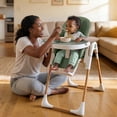 thumbnail image 6 of AILEEKISS Foldable High Chair for Baby, Toddler Eating Chair with Detachable Double Trays, Natural Green, 6 of 11