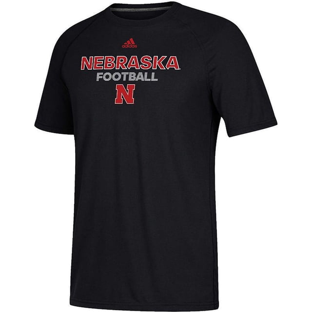 Adidas Mens Nebraska Football N Graphic T-Shirt, black, M