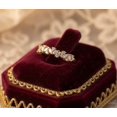 thumbnail image 2 of Jewelerix 10K Yellow Gold Vermeil Moissanite Marquise & Round Cut Ring Stackable Eternity Wedding Band for Women, Proposal Ring, 2 of 4