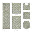 thumbnail image 4 of Better Trends 6 Piece Bathroom Rug Set 100% Cotton Extra Soft Tufted Bath Rug Water Absorbent Non-Slip Bath Mat Machine Washable (Dark Sage) Hugo Collection, 4 of 7