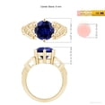 thumbnail image 5 of ANGARA Lab Grown 3.75 Ct Solitaire Round Sapphire Celtic Knot Ring for Women in 14K Yellow Gold (Size-9mm) | September Birthstone, Anniversary, Jewelry Gift for Women | Lab-Grown Blue Sapphire Ring, 5 of 8