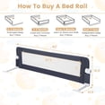 Gymax Bed Rail Guard for Toddlers 60'' & for Crib Twin Double Queen & King Size Bed Grey ...