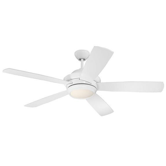 52'' Ceiling Fan w/Blades and LED Light Kit by Craftmade TMP52W5 in White Finish