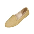 thumbnail image 2 of HTHLVMD V-Cut Slip-On Flats, Round Toe Everyday Flats, Womens Ballet Flats 2026 Pointed Toe Slip-On Dressy Flat Shoes Casual Lightweight Comfortable Business Work Loafer Shoes, Gold 9, 2 of 9