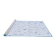 thumbnail image 2 of Ahgly Company Machine Washable Indoor Rectangle Solid Blue Modern Area Rugs, 2' x 4', 2 of 4