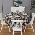 thumbnail image 2 of Pioneer Flower Floral Print Pattern Round Tablecloth 60"x60",Wrinkle Wipeable Table Cloth for Kitchen Dining Room Picnic Patio Party, 2 of 6