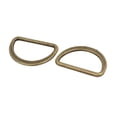 thumbnail image 2 of Unique Bargains 25mm Inner Width Zinc Alloy Flat Typed D Welded Ring Bronze Tone 25pcs, 2 of 2