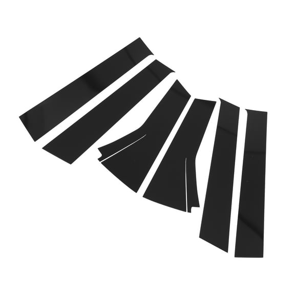 Unique Bargains 6 Pcs Door Pillar Window Trim for Honda Fit 2013-2019 Black
