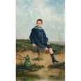 thumbnail image 2 of Emile Eisman-Semenowsky 16x24 Black Ornate Framed Double Matted Museum Art Print Titled: The Little Fisherman (1884), 2 of 5