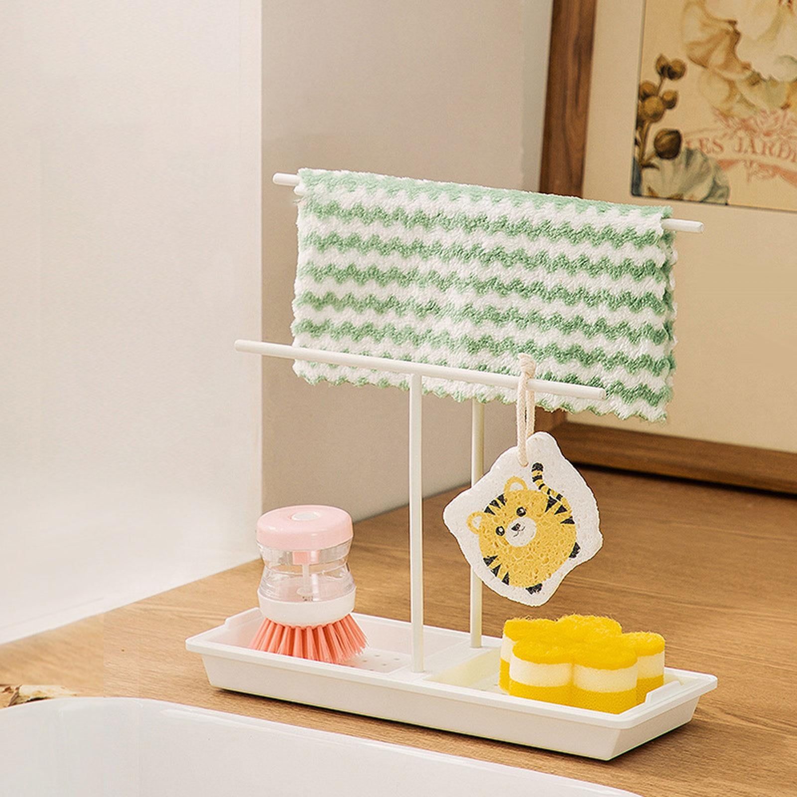Dish Cloth Hanger Keep Countertop Tidy and Organized Kitchen Sink