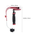 thumbnail image 2 of OULII 1pc Hand Held Camera Stabilizer Bow Type Holder For Dslr Dv Video Recording Stabilization Tool Red, 2 of 6