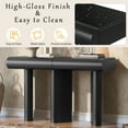thumbnail image 5 of Harper & Bright Designs Modern Console Table with Curved Drawers, Narrow Entryway Table with Wood Geometric Legs, Black, 5 of 16