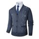 thumbnail image 1 of Ceisia Warm Anti-Pilling Men's Slim Fit V-Neck Argyle Knit Cardigan with Pockets Gift, 1 of 2
