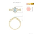 thumbnail image 3 of ANGARA Natural Twist Shank Pear Aquamarine Ring with Diamond Halo in 14K Yellow Gold for Women (Size-6x4mm) | March Birthstone, Birthday, Anniversary, Jewelry Gift for Women | Natural Aquamarine Ring, 3 of 7